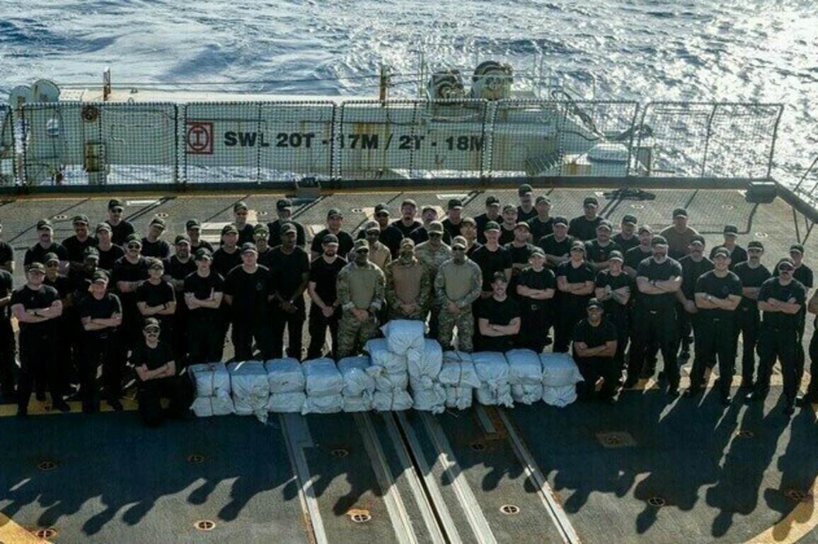 Significant seizure of illegal narcotics by HMCS Harry DeWolf as part of Operation CARIBBE