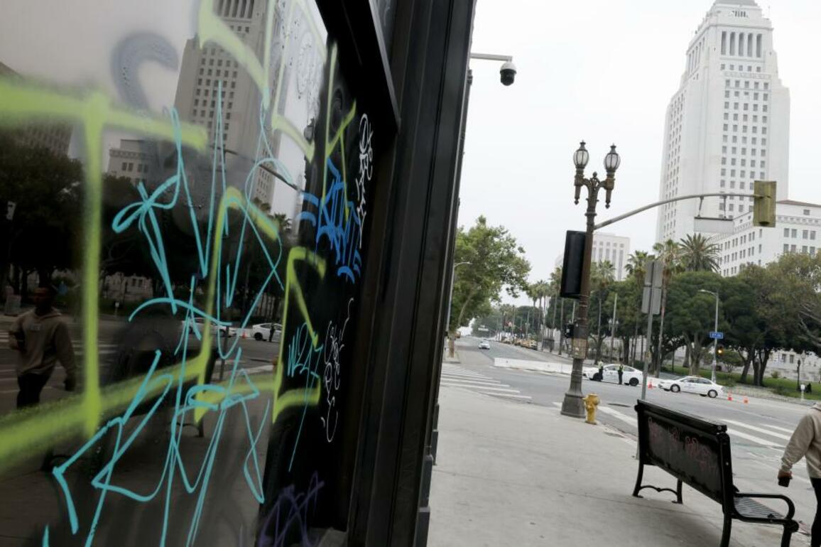 Downtown Los Angeles residents unfazed by the vandalism
