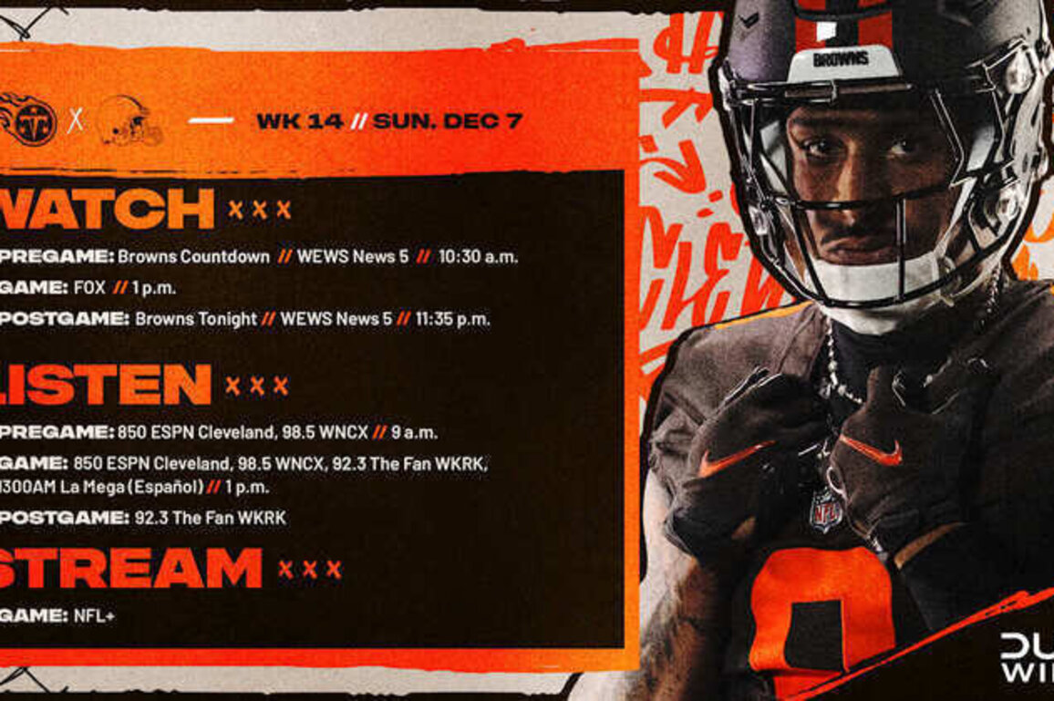Browns vs. Titans: How to Watch, Listen & Live Stream