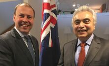 Australian resources minister Josh Frydenberg with IEA chief Fatih Birol.