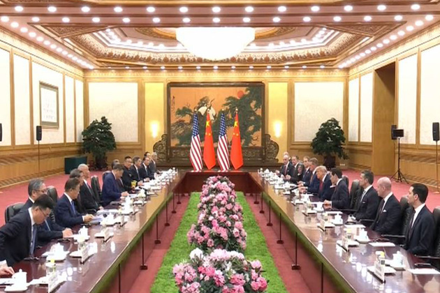 US President Trump participates in bilateral meeting with Chinese President Xi Jinping