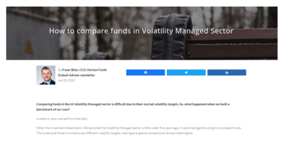 Embark builds benchmark fund for IA Volatility Managed sector