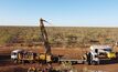 A diamond rig preparing to drill in the East Tennant campaign.