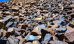 Rock tailings from gold mine