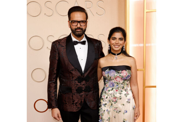 Oscars 2026: Isha Ambani turns heads in Vintage Valentino, walks red carpet with husband Anand Piramal