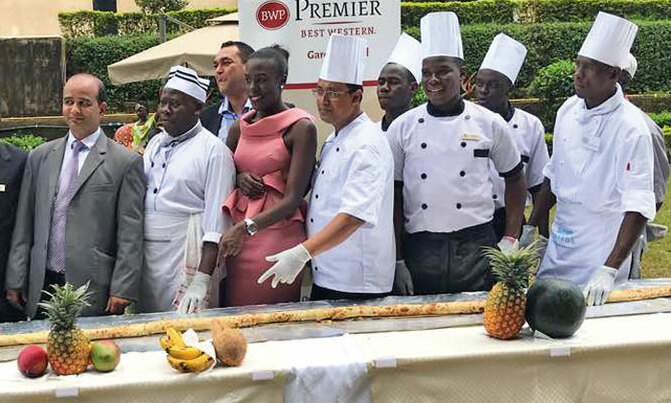 How Entebbe hotel made world's longest 'rolex' How Entebbe hotel made world's longest 'rolex'