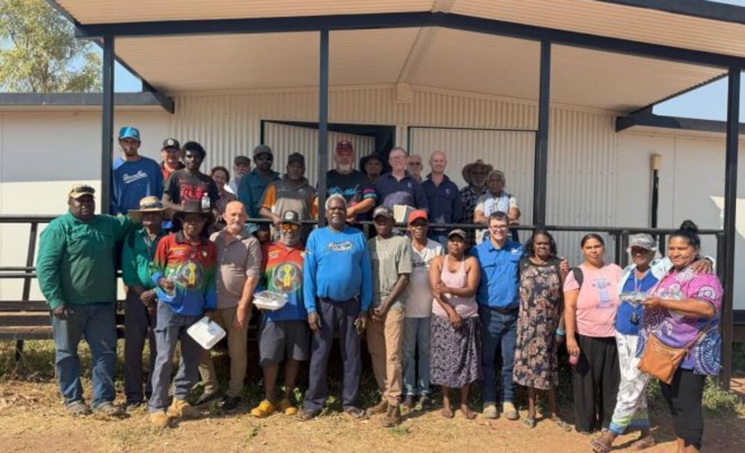 Borroloola region Traditional Owners and MRM representatives at the signing of the historic  Cultural Heritage Management Agreement.