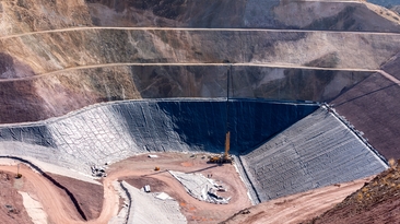 A tailings dam