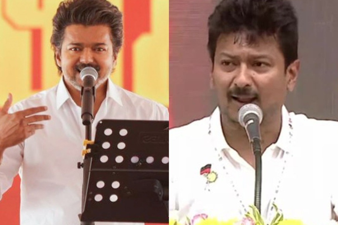 Vijay calls upcoming polls 'TVK vs DMK' battle; Udhayanidhi pitches Stalin as national leader as politics heat up in Tamil Nadu