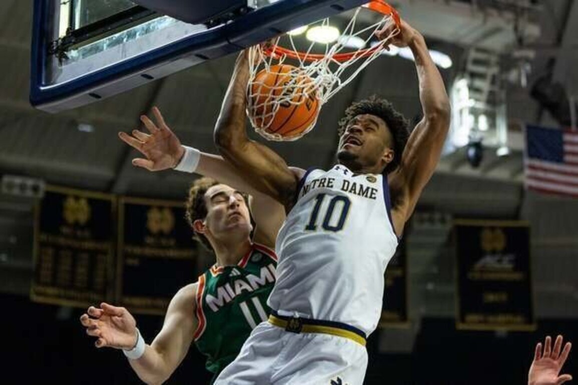 Miami downs Notre Dame, runs win streak to 10 games