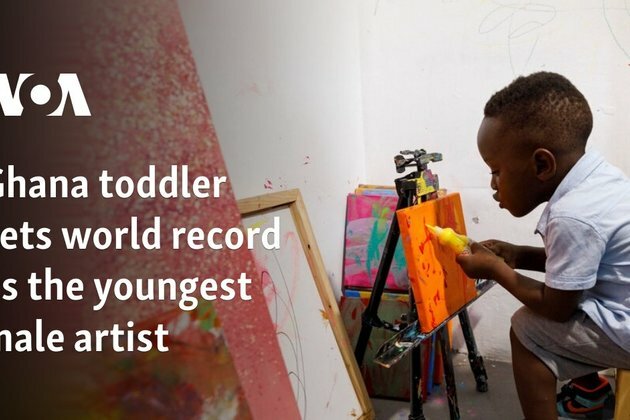 Ghana toddler sets world record as the youngest male artist