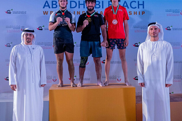 UAE athletes dominate in opening day of Abu Dhabi Beach Wrestling Championship