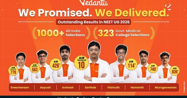 Vedantu's NEET UG 2026 success: 1000+ future doctors, 323+ Government MBBS seats, AIR 10 (General) leads the way - India's News.Net