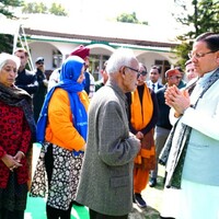 CM Pushkar Singh Dhami pays tribute to mortal remains of Inspector General of Police