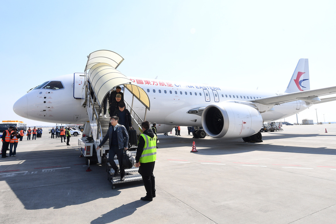 #CHINA-HARBIN-SHANGHAI-CHINA EASTERN AIRLINES-C919 FLIGHT (CN)