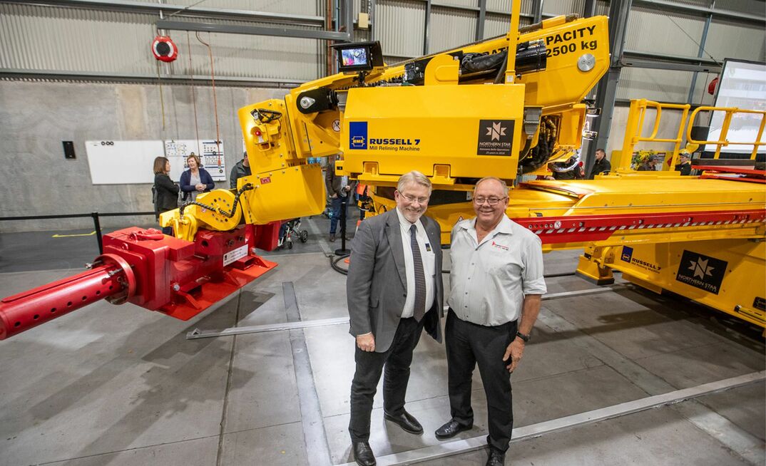 John Russell (left) and Tim Hamblin. Credit: Russell Mineral Equipment