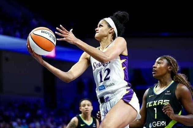 Kelsey Plum hits for 28 as Sparks outlast Wings
