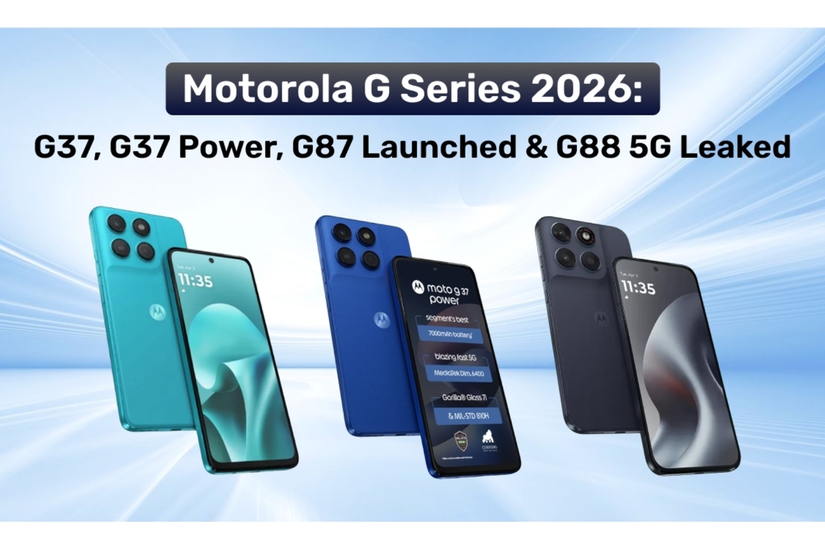 Motorola G Series 2026: G37, G37 Power, G87 Launched and G88 5G Leaked