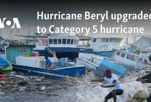 Hurricane Beryl upgraded to Category 5 hurricane