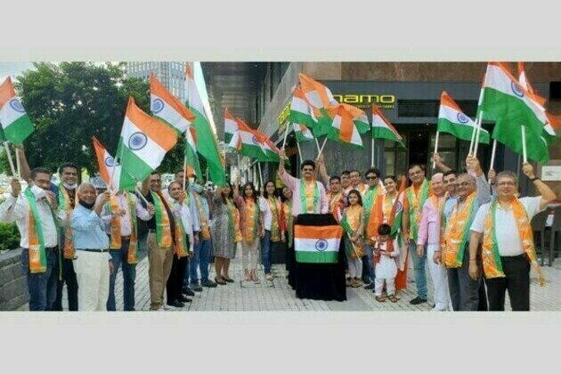 NRIs celebrated #HarGharTiranga for Hong Kong India