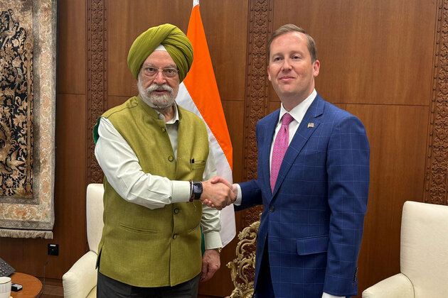 Union Minister Hardeep Singh Puri meets US Ambassador Sergio Gor; discusses "strengthening energy security"