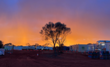  Sun sets over Lake Wells village