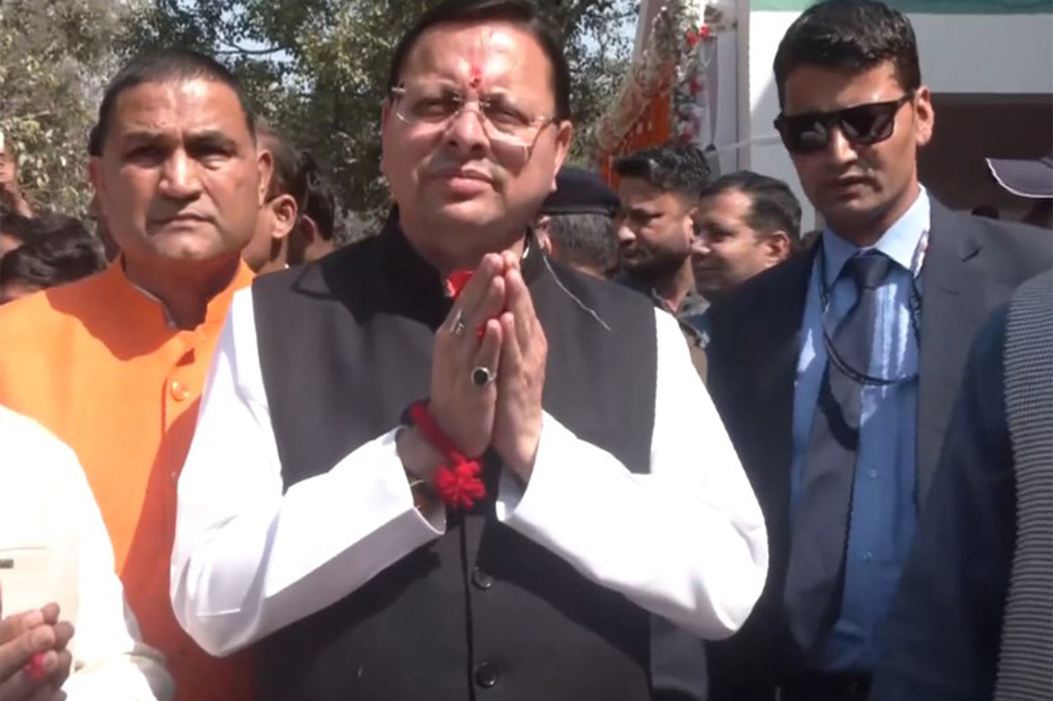 Haldwani: Uttarakhand CM inaugurates development projects, flags off National HPV Vaccination drive