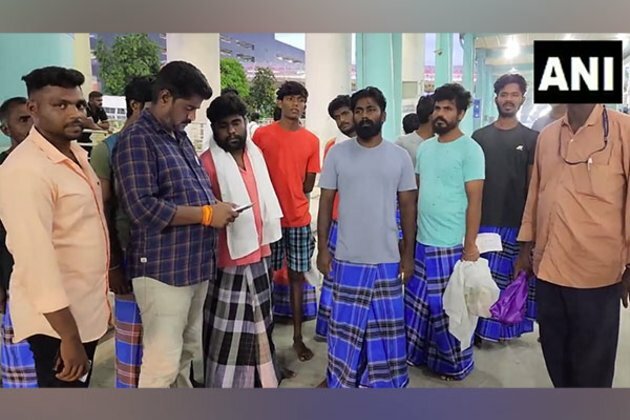 Tamil Nadu: 15 fishermen reach Chennai airport after being released from Sri Lanka