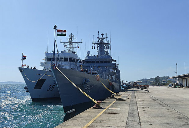 First Indian Navy training squadron arrives in Thailand