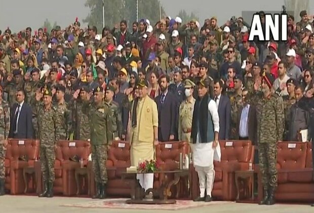 Rajnath Singh attends 'Shaurya Diwas' in J-K's Budgam