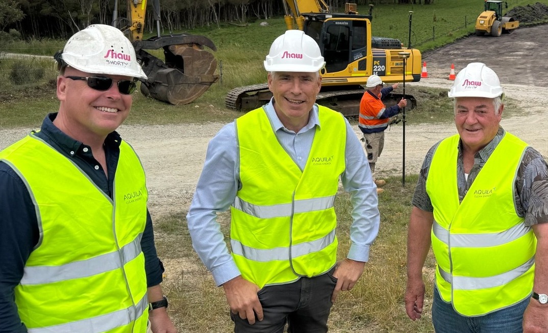 Nick Duigan visiting the site at the Port Latta Wind Farm