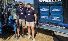 Jack Wheeler (left) and Mitch Yeo with the new rig