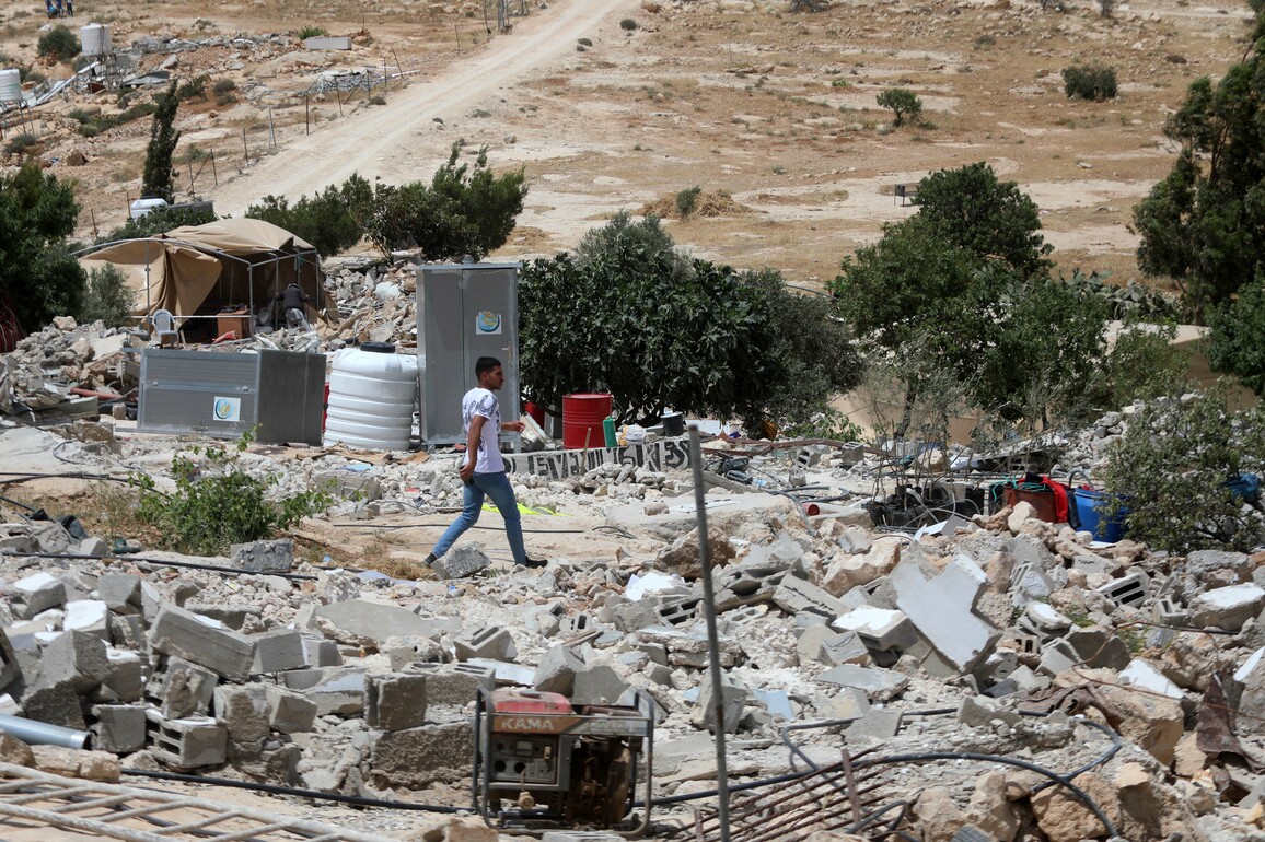 MIDEAST-HEBRON-MASAFER YATTA-DEMOLITION