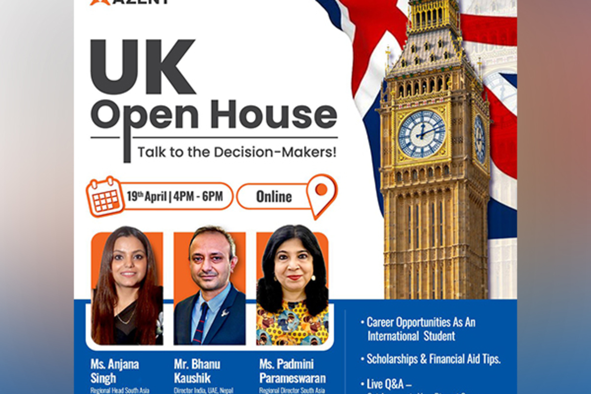 Azent Overseas Education Announces UK Open House 2025 - Meet Senior UK University Leaders Online