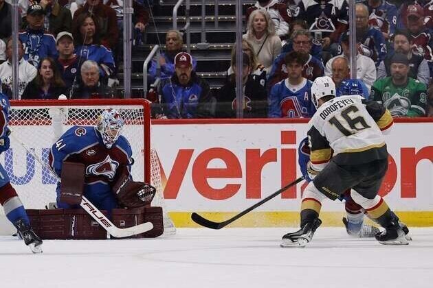 Second-period surge leads Knights past Avalanche in West finals opener