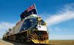 Andrew Forrest on the first train loaded with FMG iron ore.