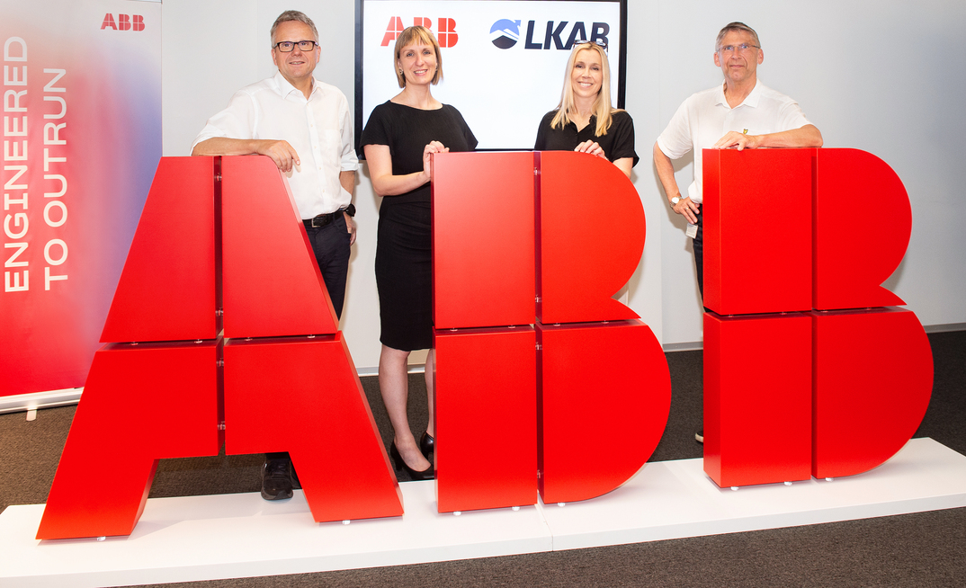 Vedrana Spudic from ABB Jenny Greberg and Jan Moström from LKAB in Switzerland