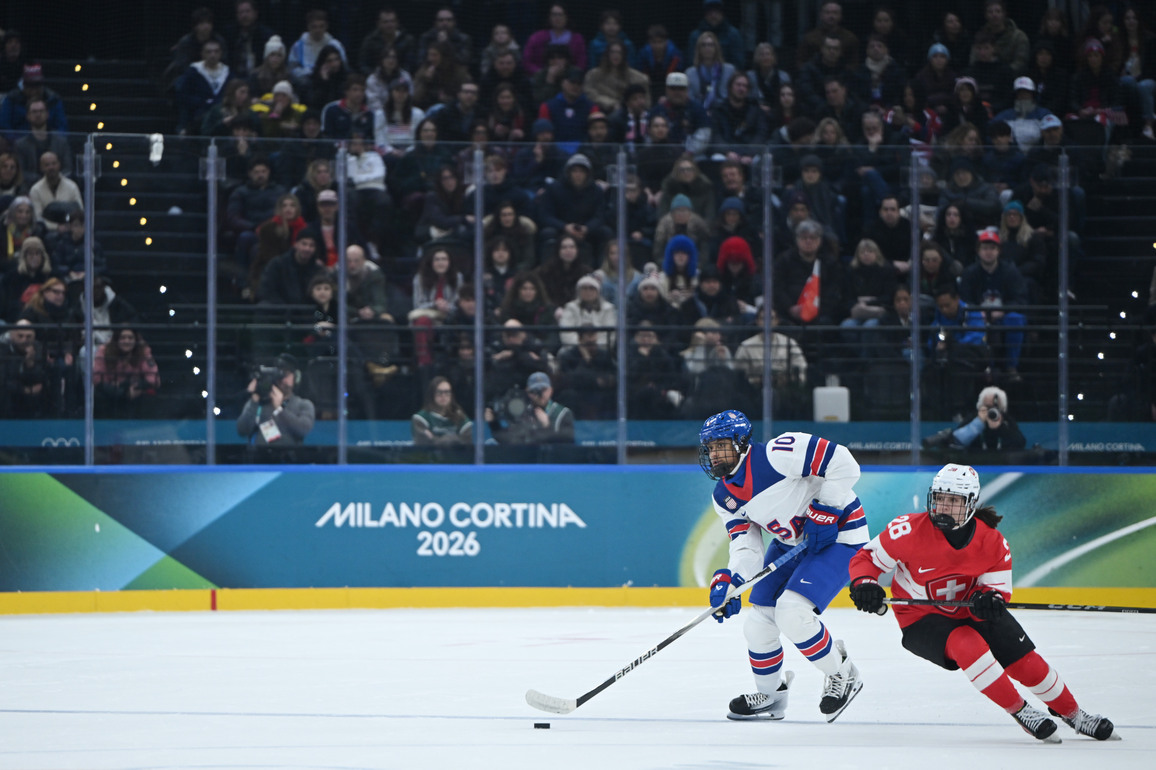 (MICO2026)ITALY-MILAN-OLYMPIC WINTER GAMES-ICE HOCKEY-WOMEN-PRELIMINARY-SUI VS USA