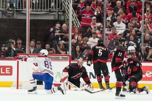 Canadiens' attack stuns Hurricanes in East finals opener