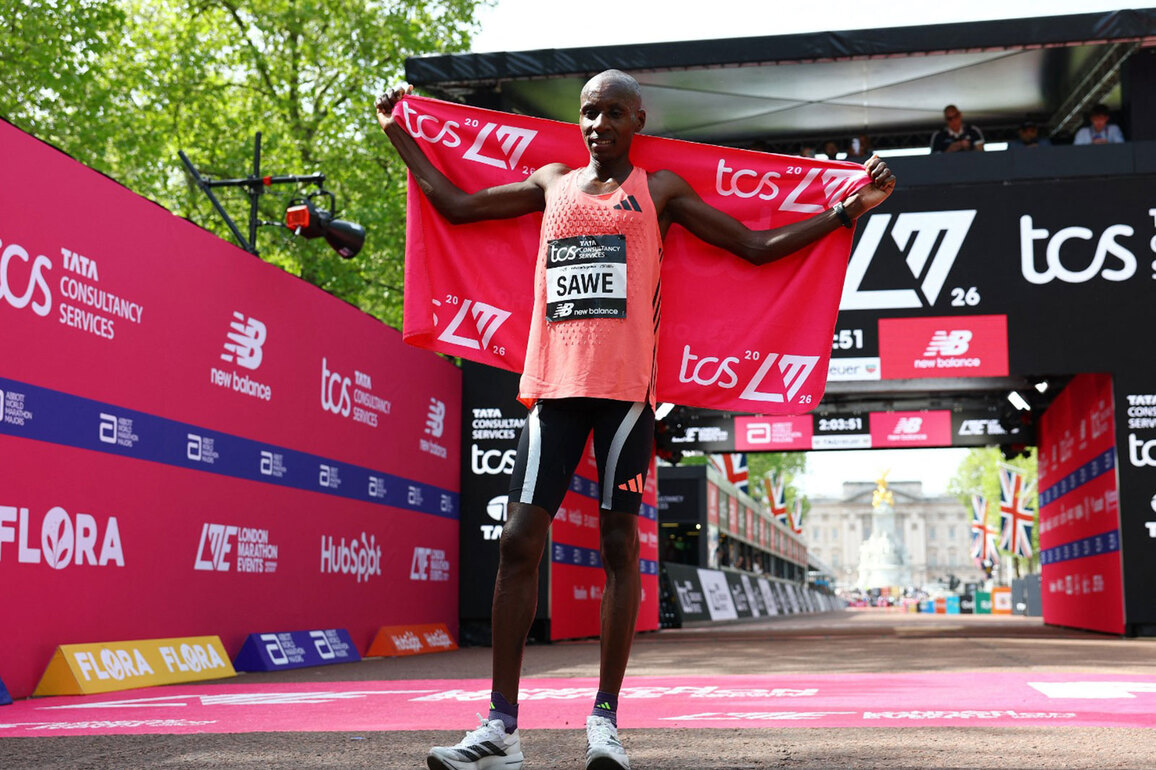 Kenya's Sabastian Sawe sets new world marathon record, becomes first to run under 2 hours