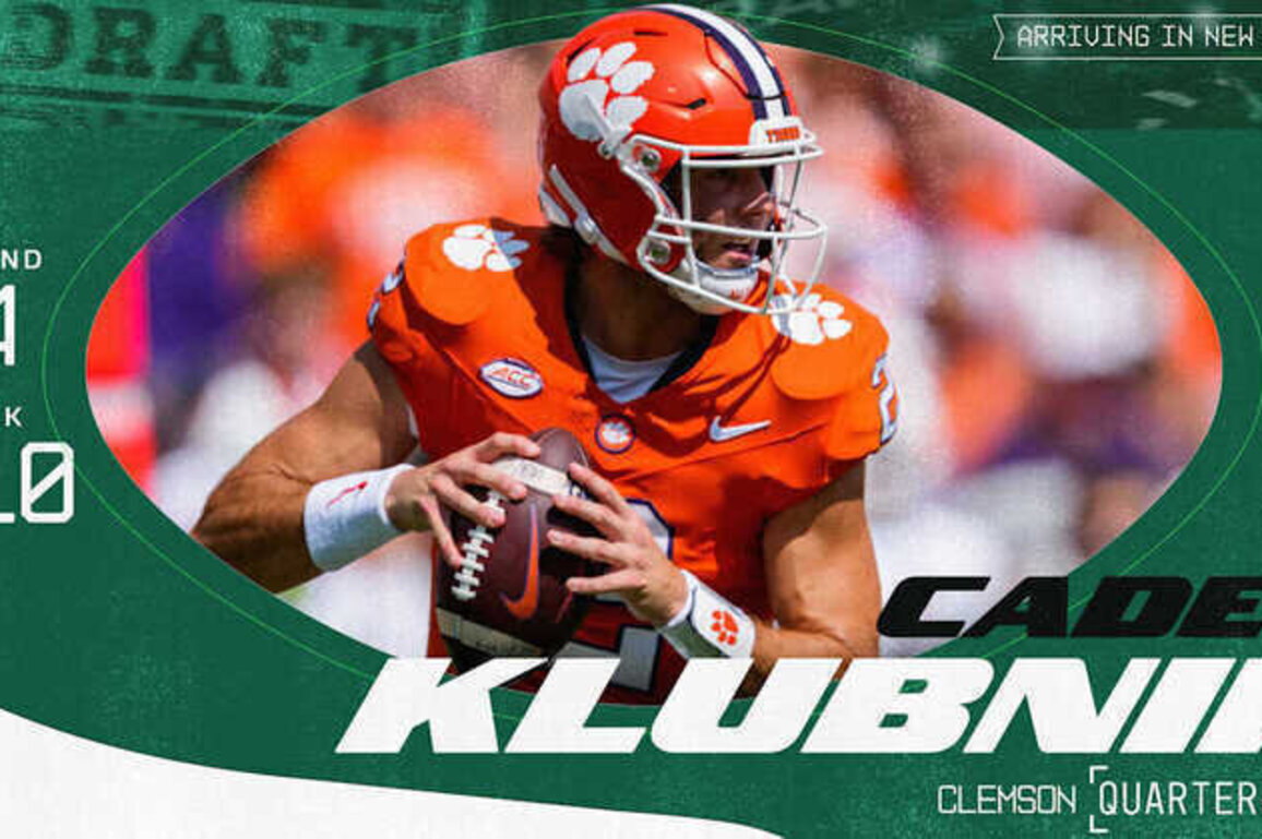 Jets Trade Up in Round 4, Select Clemson QB Cade Klubnik
