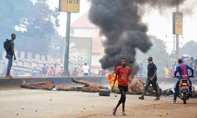 Five children die in post-vote arson attack in Guinea Five children die in post-vote arson attack in Guinea