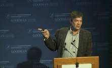 Howes speaking recently at Sudbury's Laurentian University