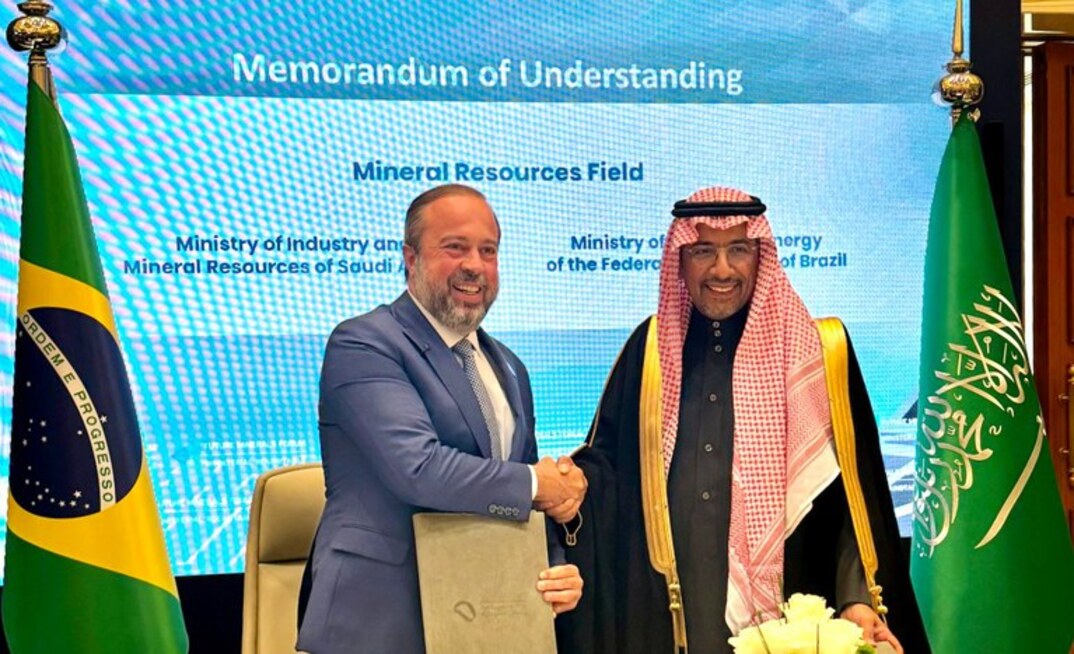 Alexandre Silveira FMF  Riad Terras raras fertilizantes minerais estratégicos cooperação exploração mineral investimentos MME Minas e Energia  Bandar Al-KhorayefAliança de Investimento em Mineração Brasil–Arábia Saudita