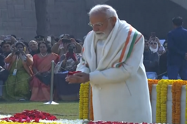 PM Modi pays floral tribute to Mahatma Gandhi on 78th death anniversary at Raj Ghat
