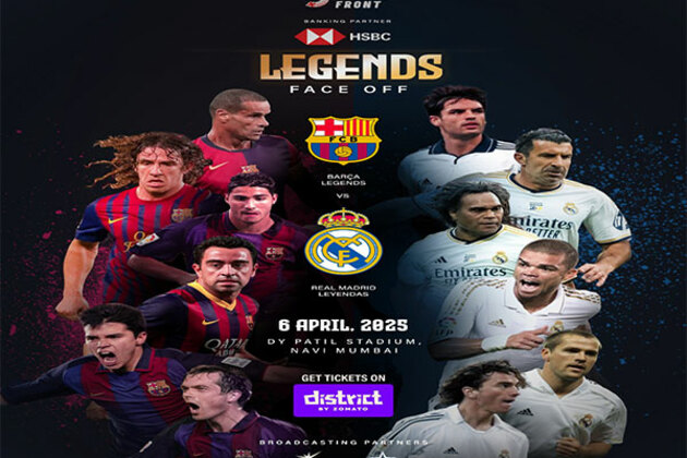 FC Barcelona and Real Madrid legends set for epic 'Legends Faceoff' in Mumbai on April 6