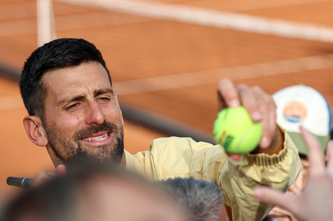 (SP)ITALY-ROME-TENNIS-ATP-ITALIAN OPEN-NOVAK DJOKOVIC-TRAINING