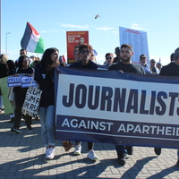 SOUTH AFRICA-CAPE TOWN-GAZA JOURNALISTS-PROTEST