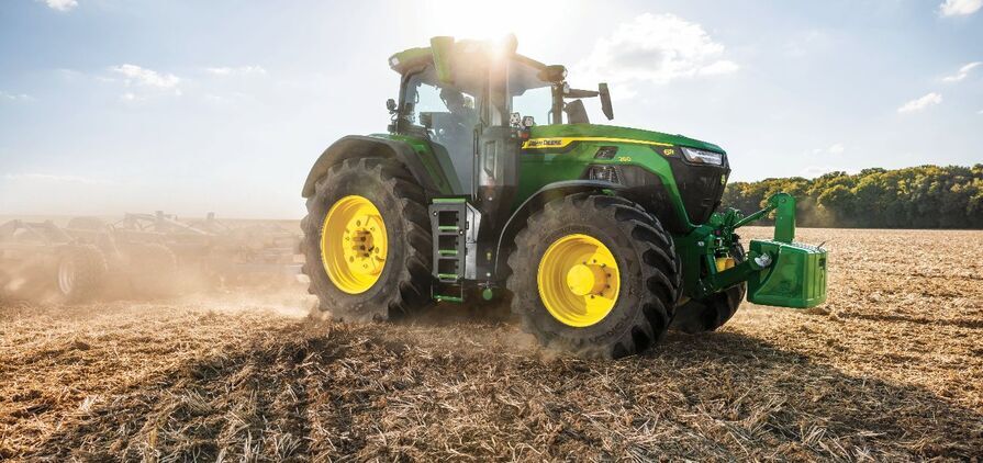 John Deere’s new 6R tractor range features a new cab that boosts visibility by 20 per cent, with automotive-style comfort and rideability.