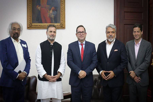 Rahul Gandhi meets Colombian Senate President Lidios Garcia